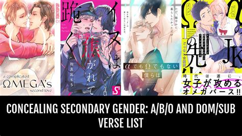 Concealing Secondary Gender: A/B/O and Dom/Sub Verse - by ...