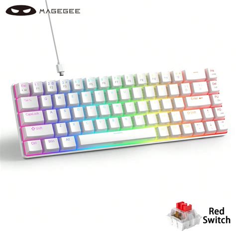 MageGee Box 60% Teclado mecânico para jogos Teclado com fio Interruptor ...