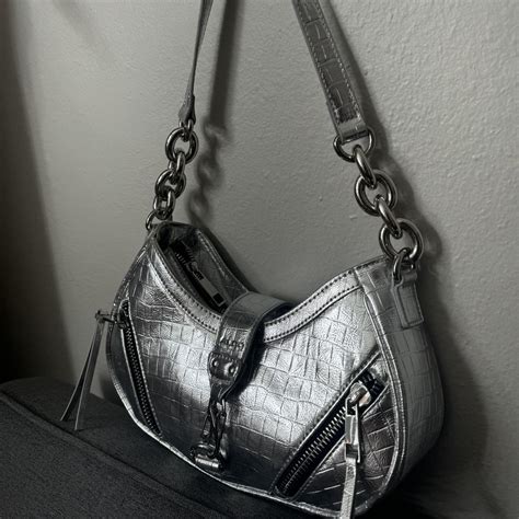 silver aldo shoulder bag super cute and fashionable - Depop