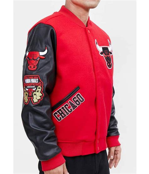 Red/Black Pro Standard Chicago Bulls Varsity Jacket - Jacket Makers