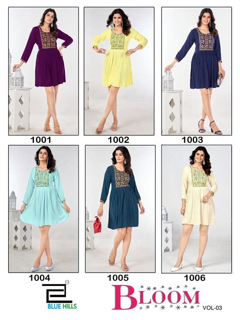 Blue Hills Bloom Vol 3 Fancy Short Kurti Collection