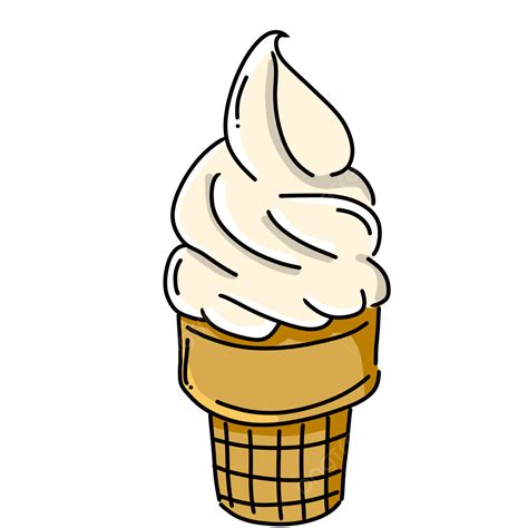Vanilla Flavored Ice Cream Cone, Ice Cream Cone Clipart, Ice Cream ...