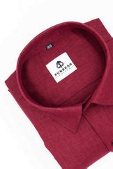 Maroon Color Linen Formal Shirts For Men – Punekar Cotton