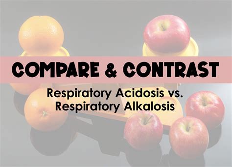 Respiratory acidosis vs respiratory alkalosis compare contrast study guide nursing students ...