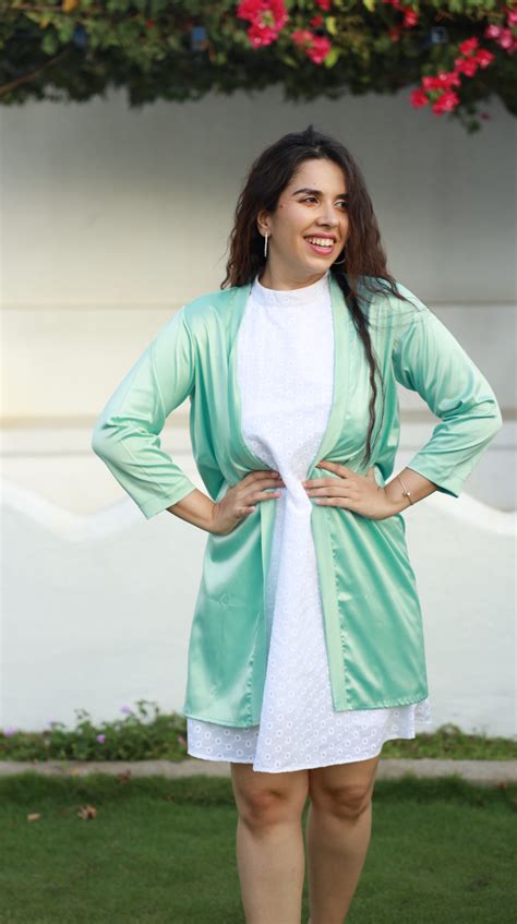 Women's PEPPERMINT Satin Cape Jacket – Heli and Kumar
