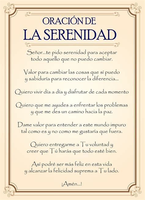 Printable Serenity Prayer In Spanish - Printable Word Searches