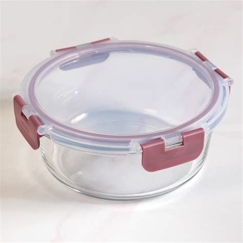 Nestro Pro Clip Lock Leakproof Containers Set Of 3 Round Magenta 400ml ...