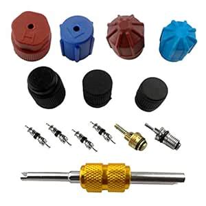 PopEye AC System Cap Valve Set Kits with Installation Tool Wrench ...
