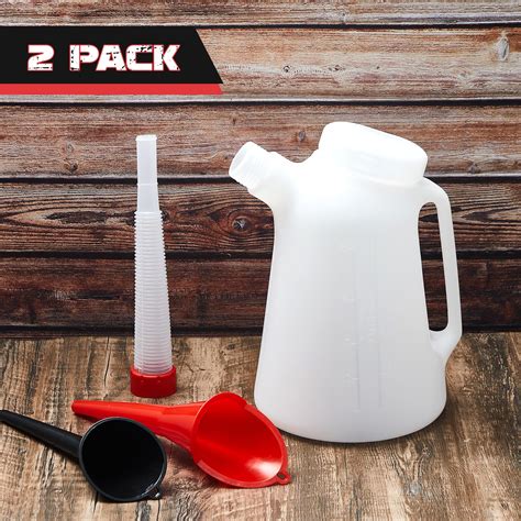 Snapklik.com : Tioncy 2 Pack 5 Quart Oil Jug Oil Measuring Container ...