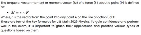 JEE Main Physics Formulas | AESL