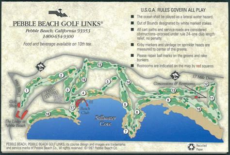 Pebble Beach Golf Course Map 的图像结果