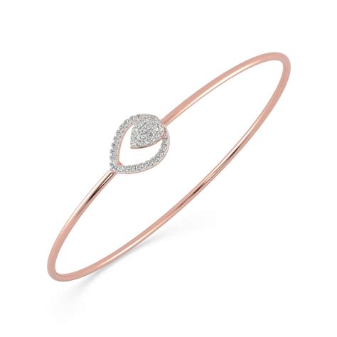 Buy Malabar Gold & Diamonds 18kt Rose Gold and Diamond Bangle for Women ...