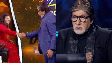 KBC 14: वेटलिफ्टर से मिलाया अमिताभ बच्चन ने हाथ, चीखकर बोले- अरे बाप रे ...