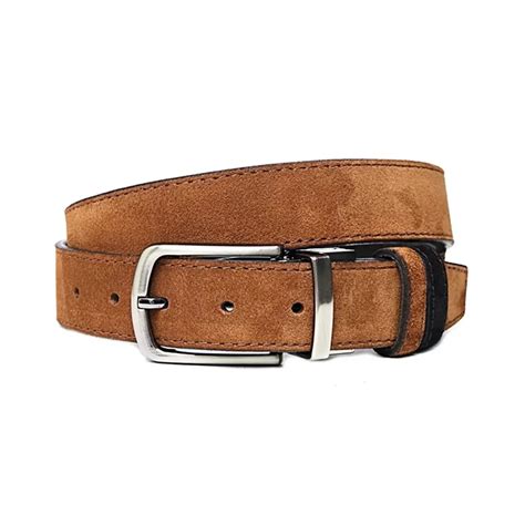 Buy Two Sided Belt Mens Tan Suede Leather - LeatherBeltsOnline.com