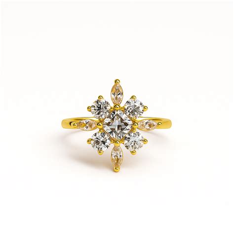 Sunflare Beauty Ring by Sanzorah – Elegant Gold-Toned ring