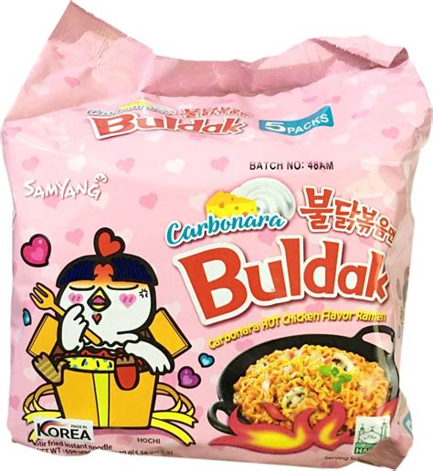 Samyang Buldak Carbonara Hot Chiken Flavor Ramen 140g * 5Pack(Imported ...