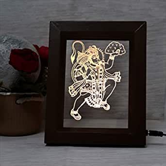 Buy Fine Gold The Hanuman 3D Illusion Acrylic Base Table Lamp for ...