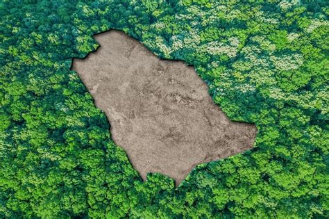 Sustainable habitat map of saudi arabia, environment concept | Premium ...