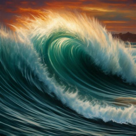 "On the crest of a wave" — image created in Shedevrum