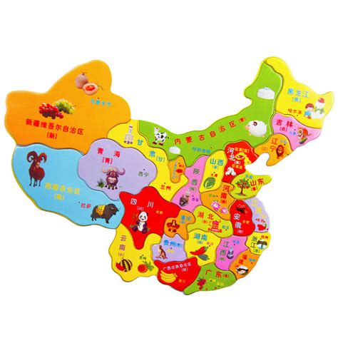 中国地图拼图 宝宝学地理 儿童_乐乐简笔画