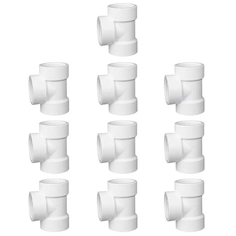 FangKingNo 10 PACK 1/2" PVC Female Thread Adapter Tee Coupling for PVC ...