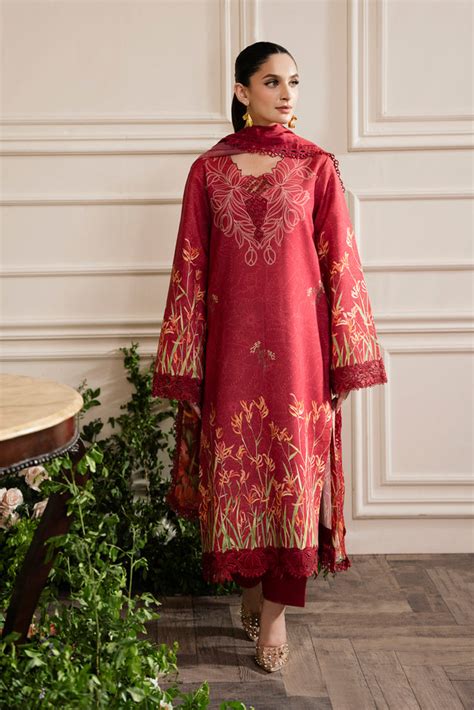 Rang Rasiya Lifestyle Embroidered Lawn Edit – Crimson – YourLibaas