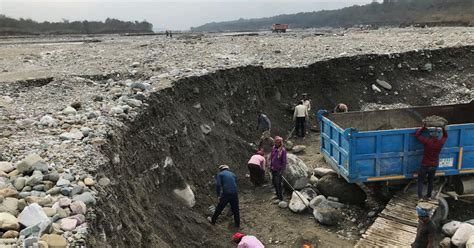 A river in Uttarakhand is being hollowed out for concrete