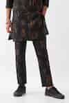 Buy Black Linen Carson Meteor Kurta With Trousers For Men by Son Of A ...