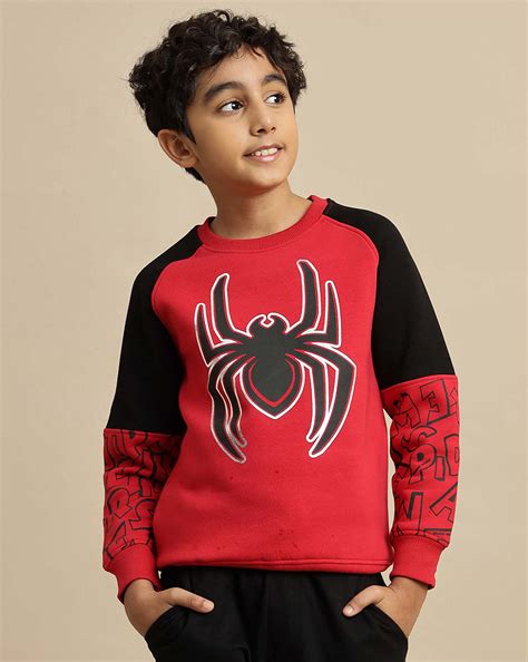 Spiderman Printed Regular Fit Sweatshirt For Boys – Kidsville