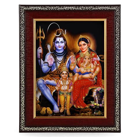 Temple One | 5 X 7 | Sacred Shiv Parvati Ganesh Kartikeya Family ...