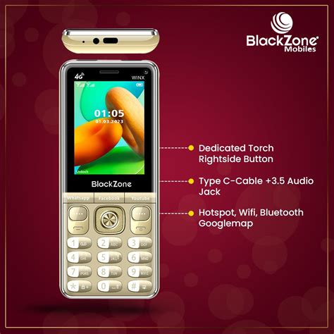BlackZone WINX 4G Volte with 2.8 Inch keypad ,Touch Screen & Support a