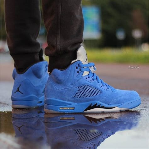 Air Jordan 5 "Blue Suede" (Flight Suit) | Nike shoes outlet, Air jordan ...
