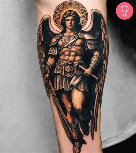 Saint michael tattoo sleeve | Orangetattooshop.com