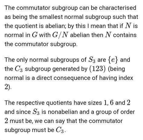 Find all commutator subgroup of symmetry group s3