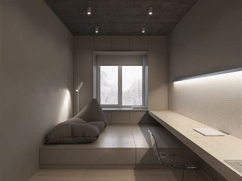 SB Ap基辅附近的小型（22,79平方米）单身公寓室内设计