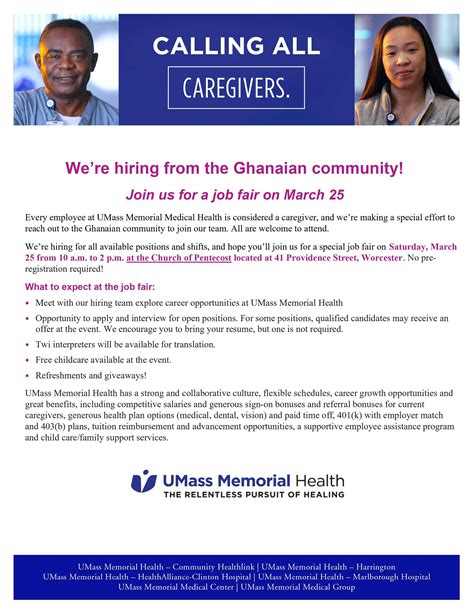 Job Fair: THIS SATURDAY, March 25 — SHARE at UMass Memorial