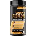 Gymvitals Omega 3 Fish Oil (1000mg) (Enriched with 180mg EPA and 120 mg ...