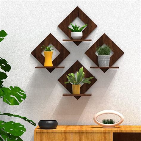 Hoodwin Wooden Wall Shelf Shelves Art Hanging Decor for Wall Diwali ...