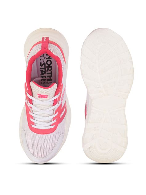 North Star Women's White Casual Lace-up Sneakers | North Star