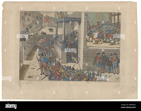 The Spanish -minded government in Brussels, 1576, 1588 print The ...