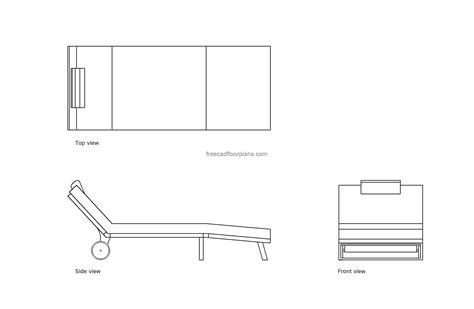 Sunchair, AutoCAD Block - Free Cad Floor Plans