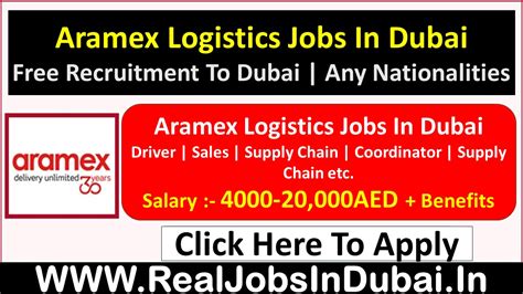 Aramex Careers Jobs Vacancies In Dubai 2021