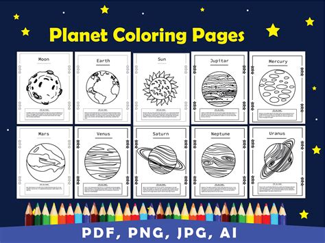 Solar System Planets In Order Coloring Pages