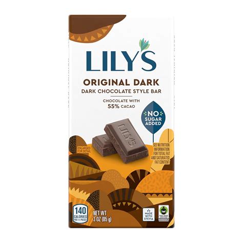 Amazon.com : LILY'S Original Dark Chocolate Style No Sugar Added ...