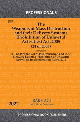 Weapons Of Mass Destruction And Their Delivery Systems (Prohibition Of ...