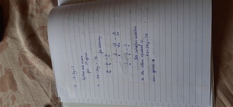 4. One of the pair of linear equations is x-3y=7 and if the pair of ...
