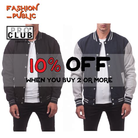 Buy Proclub Pro Club Men's Heavyweight Varsity Jacket Snap-front ...
