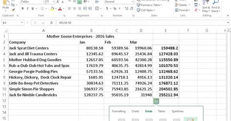 Image result for Quick Analysis Button Excel