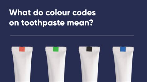 Image result for Color Code On Toothpaste