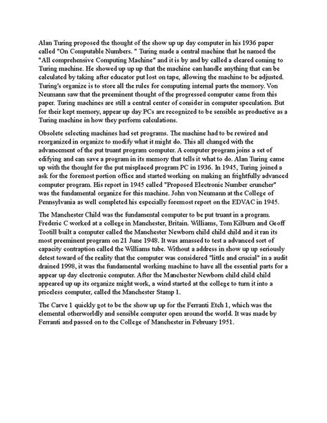 Paving the Way for the Age of Stored Program Computers - Alan Turing ...